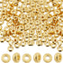 SUNNYCLUE 1 Box 200Pcs Gold Spacer Beads 4mm Real 18K Gold Plated Brass Heishi Disc Bead Flat Round 1.5mm Thick Metal Rondelle Beads Bulk Golden L...