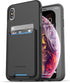 ENCASED iPhone Xs Max Wallet Case (2018) Protective Cover with Card Holder (3 Credit Cards Capacity) (Black)...