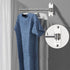 2 Pcs Folding Wall Mounted Clothes Hanger Rack with Swing Arm Stainless Steel Heavy Duty Coat Hook for Bathroom, Bedroom, Laundry Room - Silver...