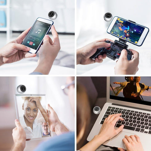 Wireless Mini Speaker 3.5mm Aux Input Jack, 3W Portable Speaker for Cellphone Tablet Laptop, Silver...