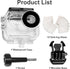 FitStill 60M /196FT Waterproof Case for insta360 Go 3,Protective Underwater Dive Housing Shell with Bracket Accessories for insta360 Go3 Action Ca...