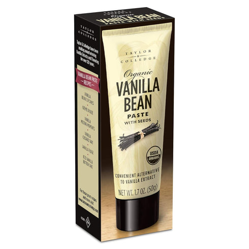 Taylor & Colledge Organic Vanilla Bean Paste with Seeds, 1.7oz Tube...