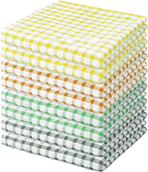 Nialnant 8 Pcs Kitchen Dish Cloths,100% Cotton Soft Absorbent Quick Drying Dish Rags for Kitchen,Washing Dishes,Cleaning rags-11 x 11In...