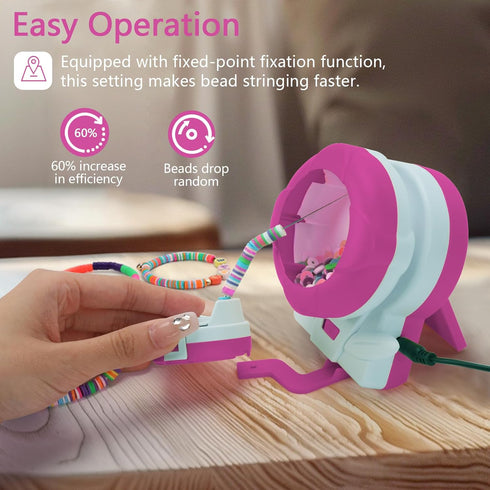 Gapuyer Clay Bead Spinner?Electric Seed and Clay Bead Spinner 2IN1 with 4 Beading Needles for Bracelet Jewelry Making? Bead Maker with Needle Seat...