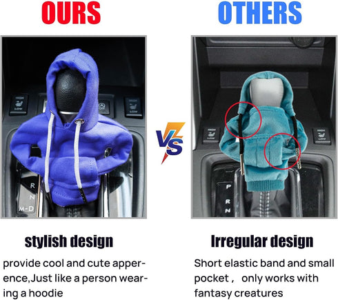 PSLER Stylish Cute Hoodie Car Gear Shift Cover Shifter Knob Cover gear shift hoodie Heat Insulation Winter Warm CVC Interior Car Accessories for M...