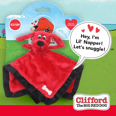 Clifford® Lil' Napper 9.5" Plush Dog Toy for Puppies | Soft, Cuddly Puppy Toys to Keep Them Busy | Squeaker, Crinkles, Cozy and Durable...