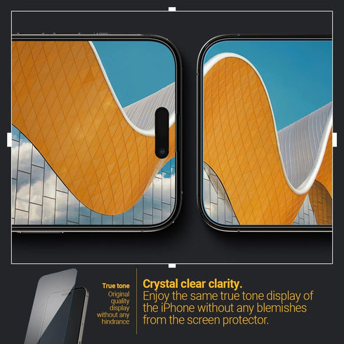 Caseology 2 Pack Snap Fit Clear Tempered Glass for iPhone 14 Pro Max Screen Protector with Installation Kit 5G (2022) - 2 Pack...