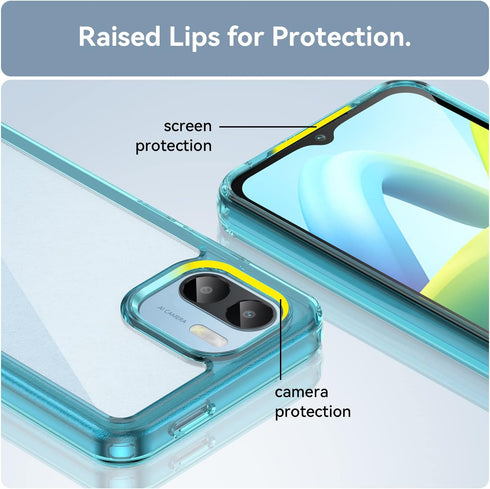 for Redmi A1/A2 phone case, lightweight and high transparency shock absorption protection, TPU material for comfortable touch, screen camera lens ...