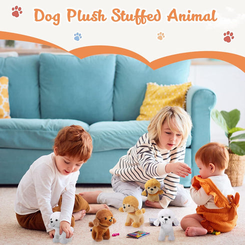 Sumind 9 Pcs Mini Plush Dog Stuffed Animals Bulk Dog Plush Party Favors Small Soft Plush Dog Toy for Goodie Bag Fillers Kids Baby Show Birthday Va...