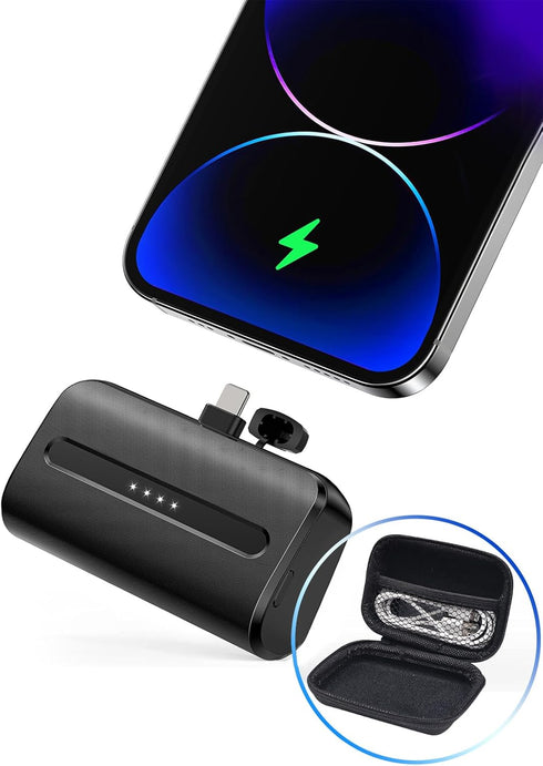 NEWDERY Mini Portable Charger for iPhone, 6600mAh Fast Charging Power Bank, Small Travel Battery Pack Compatible with iPhone 13/14/11/12 Pro Max/i...