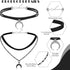 9 Pcs Gothic Choker Necklace Black Star Moon Choker Gothic Necklace Goth Choker Y2k Moon Necklace Rock Necklace Vintage Necklace Christmas New Yea...