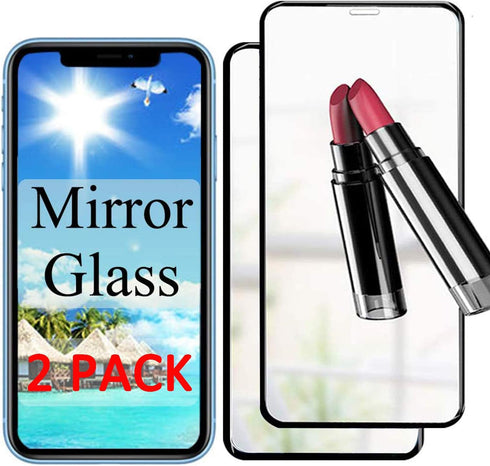 2 Pack?Mirror Effect?Ip X Xs Screen Protector Compatible With Apple iPhone X S Tempered Glass I Phone 10 Sx 10xs 10s Film Ix Ixs Xphone Protection...