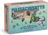 Galison Massachusetts Mini Shaped Puzzle - 100 Jigsaw Pieces Featuring Art by Bestselling Artist Wendy Gold, Die-cut Mini Shaped Puzzle, Makes a G...