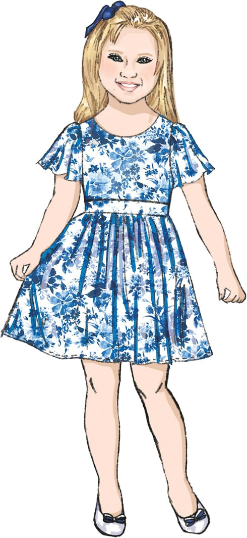 Butterick Easy to Make Girls' Dress, Jumpsuit and Romper Sewing Pattern Packet, Design Code S9127, Sizes 7-8-10-12-14, Multicolor...