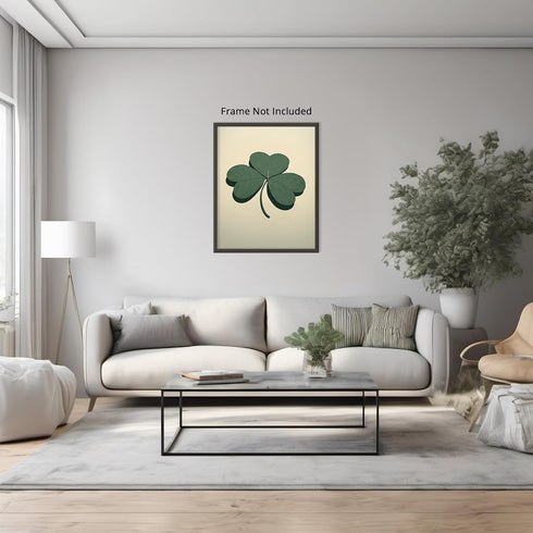 Posterizer 1 pcs-minimalist four-leaf clover sweet design poster 3-Floral & Botanical Art- Gift for Men Women Entrepreneur Teens -Chic Home Decor-...