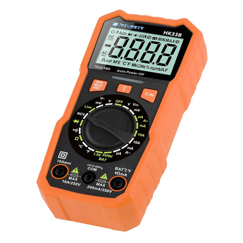 Multimeter Tester 2000 Counts Digital Multimeter with DC AC Voltmeter and Ohm Volt Amp Meter, Tests Live Wire, Continuity, Temperature, Diode Meas...