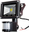12V DC LED Motion Sensor Flood Light 10W Mini IP65 Waterproof Outdoor Light 900LM,6000K,Daylight White Security Light with PIR,80W Halogen Bulb Eq...