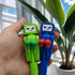 Boxing Pen Robot - ?2PCS? with Punching Arm and Crisp Button Sound - Funny and Cool Novelty Pen - Boxing Gifts - Blue/Green Colors - 1.0mm Smooth ...