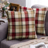 MIULEE Pack of 2 Decorative Pillow Covers Check Buffalo Plaids Pillowcase Tartan Linen Rustic Farmhouse Square for Bench Sofa Couch Car Bedroom Re...
