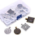 Glarks 48-Pieces Round and Square Pendant Trays with Glass Cabochon Dome Tiles Clear Cameo for Crafting DIY Jewelry Making, 24 Sets...