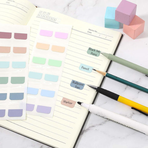 240 Pcs 1Inch Sticky Index Tabs, Repositionable Colored Book Sticky Tabs Page Tabs Sticky Index Tabs for Notebooks File Classification...