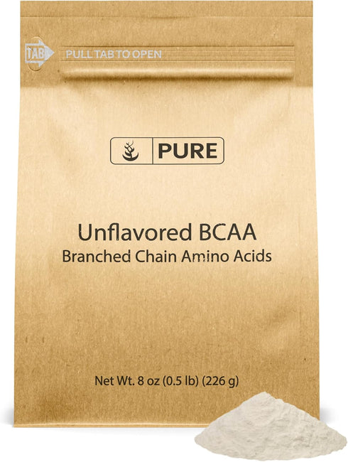 Pure Original Ingredients Unflavored Instantized BCAA (8oz) Powder, Branched Chain Essential Amino Acids, Supplement (8 Ounce)...