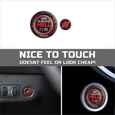 TOOLEPIC Push Start Button Cover for Dodge Challenger Charger Durango Accessories 2015-2025-Engine Start Stop Ignition Switch Kit Interior Accesso...