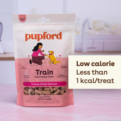 Pupford Freeze Dried Training Treats for Dogs & Puppies, 225+ Two Ingredient Bites (Salmon, 2 oz)...