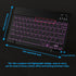 Backlit Bluetooth Keyboard Small Portable External Wireless Keyboard Cordless Rechargeable Illuminated for Android Tablet Cell Phone Smartphone iP...