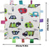 Inchant Boy Tag Security Blanket - Baby Car Plush Comforter Taggy Blankies, Pale Green Textured Underside...