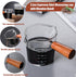 Double Spouts Measuring Cup with Wooden Handle Heat-Resistant Espresso Shot Glasses 3.5oz Mini Sauce Pitcher for Milk Coffee Tea Wine Cocktail...