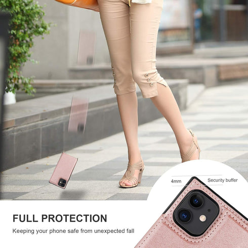 Bocasal Crossbody Wallet Case for iPhone 11 Credit Card Holder PU Leather Kickstand Shockproof Detachable Cross Body Strap Lanyard Magnetic Closur...