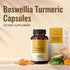 Boswellia Turmeric Capsules - Joint, Digestion & Brain Support Herbal Supplements w/Organic Herb Extract of Black Pepper | Vegan, Gluten Free, Non...