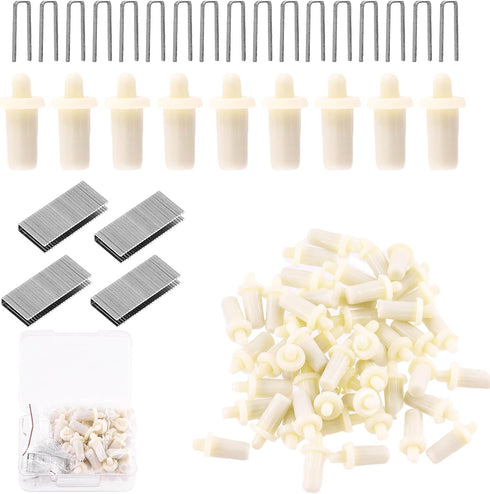 130Pcs Plantation Shutter Repair Kit Includes Plantation Shutter Pins Spring Loaded and Tilt Rod Louvers Staples Replacement for Shutter Panels Wi...