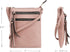DELUXITY | Crossbody Purse Bag | Functional Multi Pocket Double Zipper Purse | Adjustable Strap | Medium Size Purse | Blush...