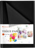 NACHLYNN 100 Sheets Black Tissue Paper Bulk Gift Wrapping Paper 14 x 20 inch Art Paper Crafts for Wedding Holiday Birthday Party Crafts Graduation...