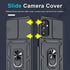 Janmitta Compatible with Galaxy A25 5G Case Built in Slide Camera Lens Cover+Screen Protector+Finger Ring Holder Kickstand,Heavy Duty Shockproof F...