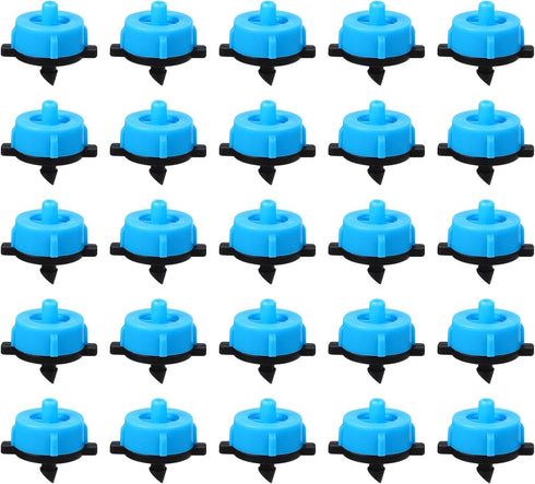 uxcell Drip Irrigation Emitters, 50pcs - 4/7 Inch Miniature Drip Sprinkler, 4 GPH Pressure Compensated Dripper for Garden Flower Pots Plants Lawns...