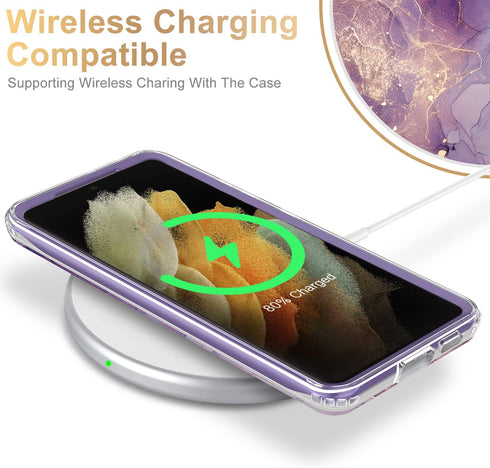 Esdot for Samsung Galaxy S21 Ultra Case,Military Grade Passing 21ft Drop Test,Rugged Cover with Fashion Designs for Women Girls,Protective Phone C...