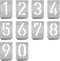 HAUTMEC Vintage Stainless Steel Numbers Stencils, 0 to 9 Stainless Steel Stencils & Holder, 50mm Numbers, Shop Stencil, Advertising Stencilling, C...