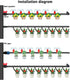 150pcs 90/180/360 Degree Polyethylene (PE) Micro Sprayer Refraction Automizing Sprinkler Nozzle Irrigation System Garden Lawn Plant Irrigation Wat...