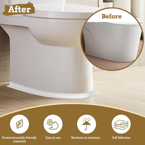 White Caulk Tape Waterproof Self Adhesive, Toilet Caulk Sealant Tape,Bathtub Caulk Sealing Strip Tape for Kitchen,Bathroom Caulking Tape,Floor Wal...