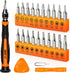 24Pcs Precision Screwdriver Set, Tool Kit with Torx T5 T6 T8 T9 T15, Triwing Y00, Star P5, Phillips PH00, etc, for Macbook, Laptop, PS5, PS4, Swit...