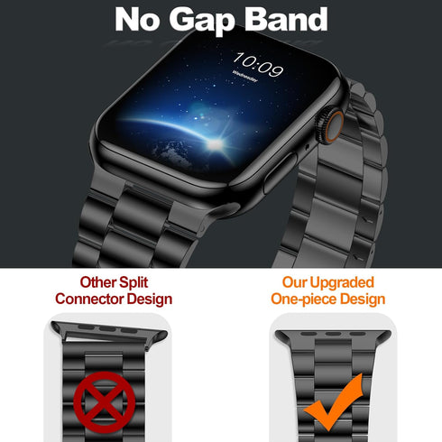 iiteeology Lightweight Stainless Steel Band Designed for Apple Watch Ultra 2 & Ultra, Series 1-10, 46mm, 45mm, 44mm, 42mm, Replacement iWatch Band...