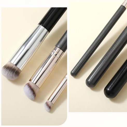 Qianyu 3 Pcs Kabuki Foundation Contour Brushes for Liquid Makeup Under Eye Nose Contour Setting Kabuki Brushes for Blending Liquid Cream Powder Co...