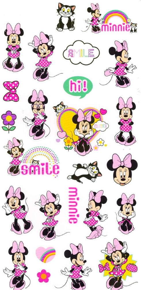 Minnie Mouse Necklace for Toddler Girls - Minnie Mouse Necklace Party Favors Bundle with 2 Disney Minnie Mouse Popper Necklaces and Stickers | Min...