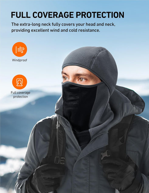 AstroAI Balaclava Ski Mask Winter Fleece Thermal Face Mask Cover for Men Women Warmer Windproof Breathable, Cold Weather Gear for Skiing, Outdoor ...