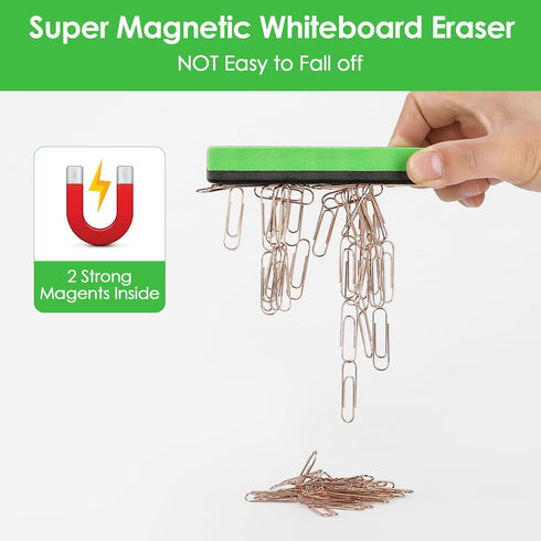 Dry Erase Eraser 8 Pack, Magnetic Whiteboard Eraser for Dry Erase Board, Small White Board Erasers for Classroom, School, Home, Office...