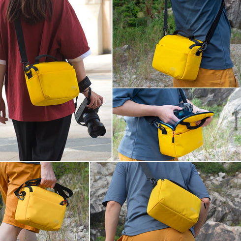 Camera Bag, Small Mirrorless Camera Shoulder Bag Purse Waterproof Cute Compact Camera Messenger Bag Case for Women and Men...