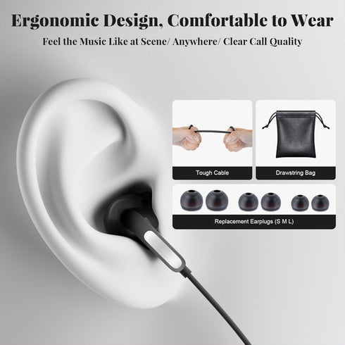 USB C Headphones, Type C Earphones for Samsung S24/ S24 Plus/ S24 Ultra Wired Earbuds with Microphone Volume Stereo in-Ear Control Earphone Compat...